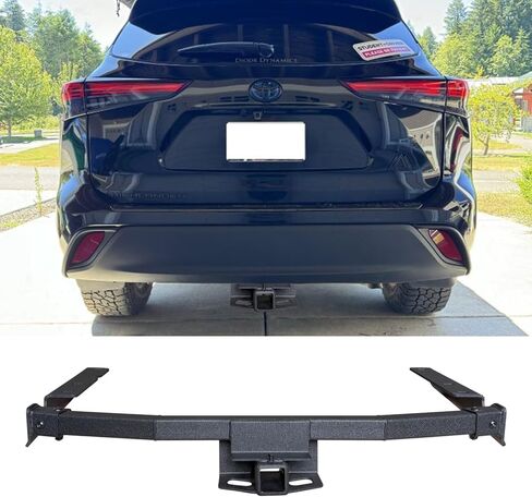 for 2020-2023 Toyota Highlander Steel Class 3 Trailer Hitch 2" Rear Tow Receiver（Black Texture） in Saudi Arabia