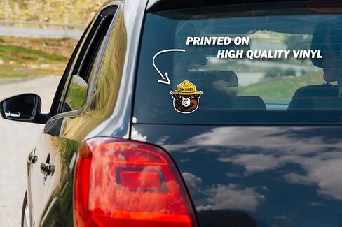 WSQ 2-Pack Smokey Firefighting Awareness Vinyl Sticker Decal - 4.74x4.85 Inches - for Car Truck SUV Van Window Bumper Wall Laptop Tablet Cup Tumbler and Any Smooth Surface in Kuwait