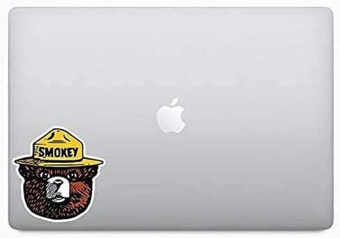 WSQ 2-Pack Smokey Firefighting Awareness Vinyl Sticker Decal - 4.74x4.85 Inches - for Car Truck SUV Van Window Bumper Wall Laptop Tablet Cup Tumbler and Any Smooth Surface in Kuwait