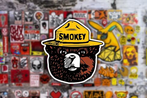 WSQ 2-Pack Smokey Firefighting Awareness Vinyl Sticker Decal - 4.74x4.85 Inches - for Car Truck SUV Van Window Bumper Wall Laptop Tablet Cup Tumbler and Any Smooth Surface in Kuwait