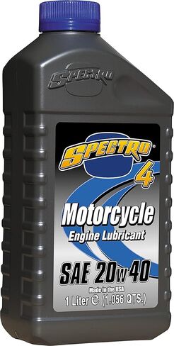 Spectro L.S424 Premium Motorcycle Petroleum 4T - 20W40-1lt. - 12/Case in Kuwait