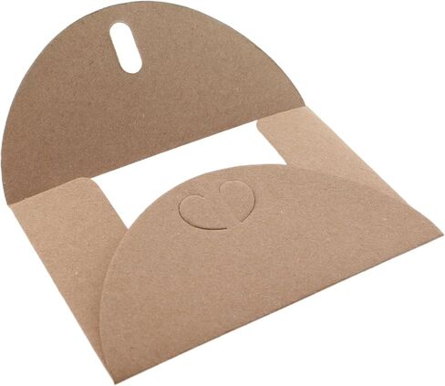 MEETOOT Mini Envelope Set, Including Blank Cards, 4.1x2.8Inches, Cute Kraft Paper Gift Card Envelopes with Heart-Shaped Clasp, for Wedding Party Favors, Greeting Card Mailing in Saudi Arabia