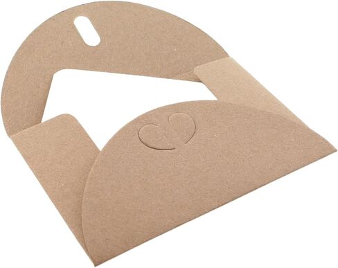 MEETOOT Mini Envelope Set, Including Blank Cards, 4.1x2.8Inches, Cute Kraft Paper Gift Card Envelopes with Heart-Shaped Clasp, for Wedding Party Favors, Greeting Card Mailing in Saudi Arabia