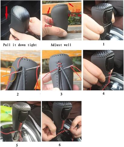 Genuine Leather Gear Shift Knob Cover for Subaru Forester 2019-2025 Ascent 2015-2019 Legacy 2015-2019 Outback Accessories in Saudi Arabia