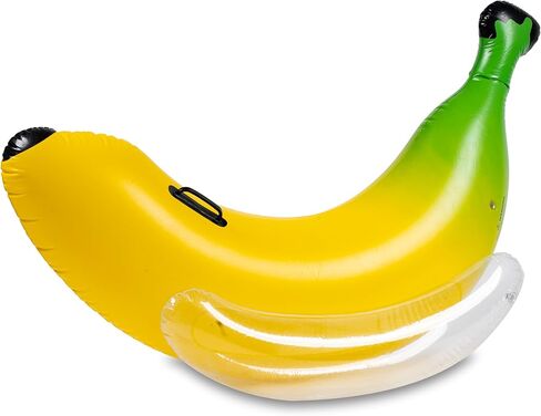 Banana Inflatable Pool Floats Kids, Ride On Kid Pool Float, Funny Pool Inflatables for Kids, Fun Pool Floats for Beach, Lake 1-2 Person Large Pool Float Party Decoration Cool Pool Floats in Kuwait