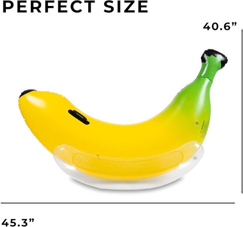 Banana Inflatable Pool Floats Kids, Ride On Kid Pool Float, Funny Pool Inflatables for Kids, Fun Pool Floats for Beach, Lake 1-2 Person Large Pool Float Party Decoration Cool Pool Floats in Kuwait