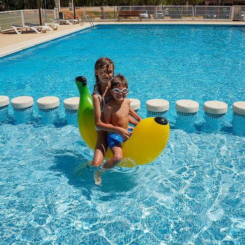 Banana Inflatable Pool Floats Kids, Ride On Kid Pool Float, Funny Pool Inflatables for Kids, Fun Pool Floats for Beach, Lake 1-2 Person Large Pool Float Party Decoration Cool Pool Floats in Kuwait