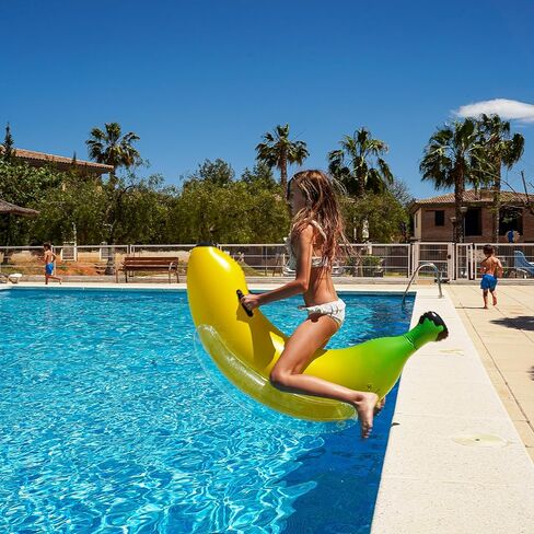 Banana Inflatable Pool Floats Kids, Ride On Kid Pool Float, Funny Pool Inflatables for Kids, Fun Pool Floats for Beach, Lake 1-2 Person Large Pool Float Party Decoration Cool Pool Floats in Kuwait