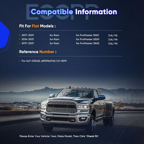 ECCPP FWD محور السيرة الذاتية الأيسر الأمامي لـ Ram ProMaster 2500 / ProMaster 1500 / ProMaster 3500 2016 2017 2018 2019 2020 2021 - عمود مفصل السيرة الذاتية لجانب السائق - 68159667AA، CH8319 in Kuwait