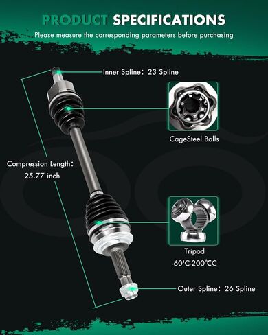 SCITOO Front CV Axle Drive Shaft Assembly Fit For Toyota for Yaris 1.5L 2006-2014 Left Driver Side 4342052210, 43420-52210, NCV69451, 665277, 66-5277 FWD in Kuwait