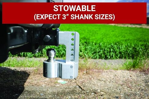 WS8-2.5-KA Adjustable Trailer Hitch Ball Mount - 8" Drop Hitch for 2.5" Receiver w/ 2 pc Keyed Alike Lock Set, Premium Aluminum Trailer Tow Hitch w/ Built in Weight Scale for Anti Sway, 18,500 lbs GTW in Kuwait