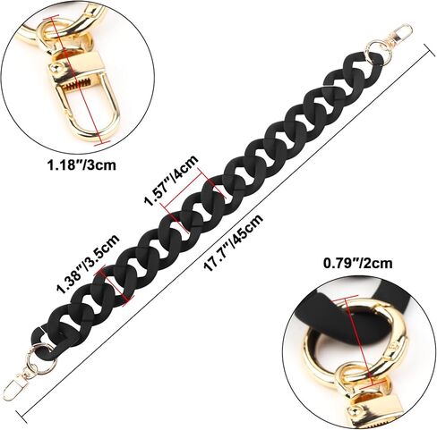 Purse Chain Acrylic Bag Chains Fashion Purse Charms Short Handle Purse Strap for Handbags（17.7inch） in Saudi Arabia