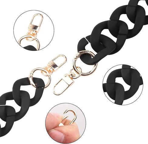 Purse Chain Acrylic Bag Chains Fashion Purse Charms Short Handle Purse Strap for Handbags（17.7inch） in Saudi Arabia
