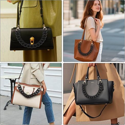 Purse Chain Acrylic Bag Chains Fashion Purse Charms Short Handle Purse Strap for Handbags（17.7inch） in Saudi Arabia