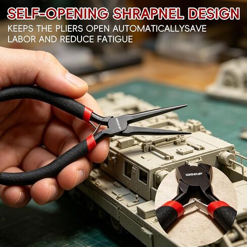 WISEUP 3 Pcs Mini Pliers Set - Needle/Chain Nose, Long Nose and Wire Cutters for DIY Craft，Repair ，Wire Wrapping & Electronic Devices in Saudi Arabia