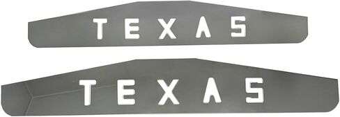 Pair 24"x4" Mud Flap Weights Plates Splash Guard 3 Stud w/Texas Cut Outs Universal Mirror Polished Stainless Steel Bolt-On for Semi Truck in Kuwait