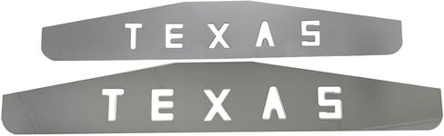 Pair 24"x4" Mud Flap Weights Plates Splash Guard 3 Stud w/Texas Cut Outs Universal Mirror Polished Stainless Steel Bolt-On for Semi Truck in Kuwait