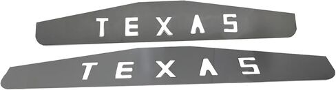 Pair 24"x4" Mud Flap Weights Plates Splash Guard 3 Stud w/Texas Cut Outs Universal Mirror Polished Stainless Steel Bolt-On for Semi Truck in Kuwait