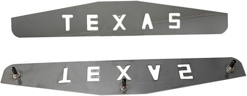Pair 24"x4" Mud Flap Weights Plates Splash Guard 3 Stud w/Texas Cut Outs Universal Mirror Polished Stainless Steel Bolt-On for Semi Truck in Kuwait