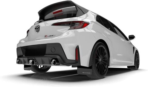 FASTMODZ Rally Armor MF89-UR-BLK-DGRY Compatible with FITS 2023 Toyota GR Corolla Black UR Mud Flap with Dark Grey Logo in Saudi Arabia