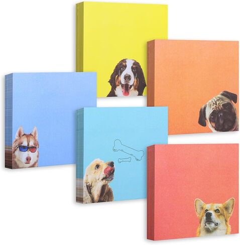 6 Pads Cat Themed Sticky Notes, 3x3 Cute Fun Black Cat Stationery Gifts for Women & Cat Lovers, Colorful Lined Self-Stick Memo Pads for Office & Home in Saudi Arabia