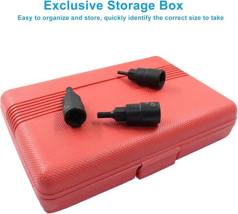 Triple Square Spline Bit Socket Set, 10pc M4-M16, 3/8" Drive, Cr-Mo Steel, Storage Case in Kuwait