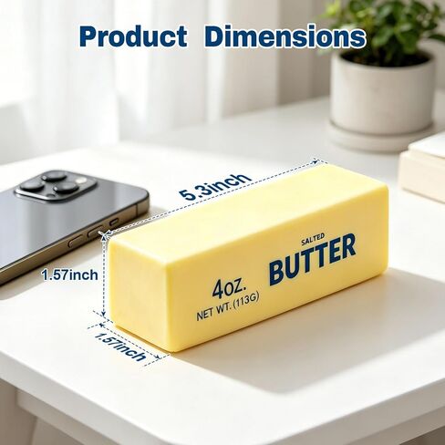 2pcs Butter Squishy Toy, Soft Slow Rising Butter Squeeze Fidget Toy, Portable Stress Relief Sensory Gifts for Teens Adults in Saudi Arabia