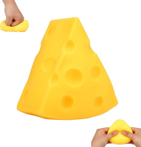 Squeeze Cheese, Soft Squeeze Fidget Big Cheese Toys Realistic & Funny Pinch Slow Rising Rebound Food Balls for Office School Home Decoration Adults Gift in Saudi Arabia