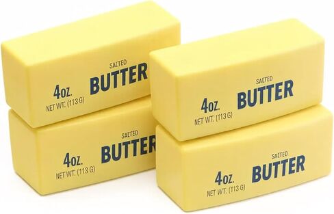 Butter Squishy 4Pcs Stress Relief Toy - Realistic Butter Bar Sensory Fidget for Adults & Kids - Slow Rising Foam Anxiety Relief Squeeze Ball in Kuwait