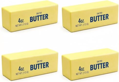 Butter Squishy 4Pcs Stress Relief Toy - Realistic Butter Bar Sensory Fidget for Adults & Kids - Slow Rising Foam Anxiety Relief Squeeze Ball in Kuwait