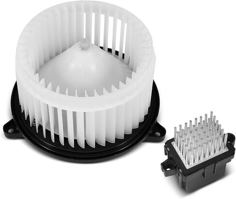 A-Premium HVAC Heater Blower Motor and Resistor Assembly Compatible with Cadillac Vehicles - SRX 2010-2016, AWD or FWD - Front, 2-PC Set in Kuwait