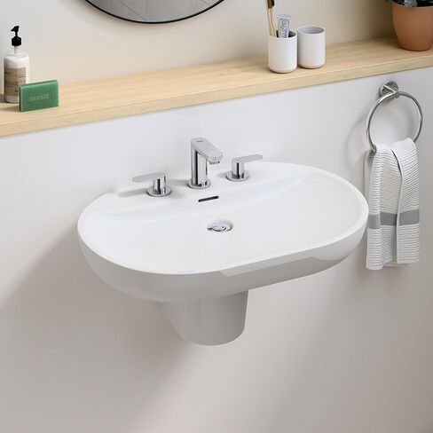 GROHE 2019900A Eurosmart Cosmopolitan، صنبور حمام واسع الانتشار مقاس 8 بوصات بمقبضين بحجم S 1.2 GPM، كروم in Kuwait