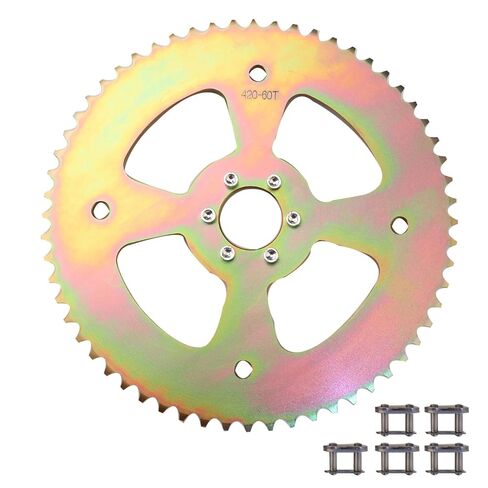 60T High Torque Rear Chain with 6 Hole 37mm Bore Sprocket # 40/41/420 Replacement for Coleman CT100U CC100X for Mega Moto MMB80 105CC for Motovox MBX10 for Baja Doodle Bug DB30 Mini Bike in Saudi Arabia