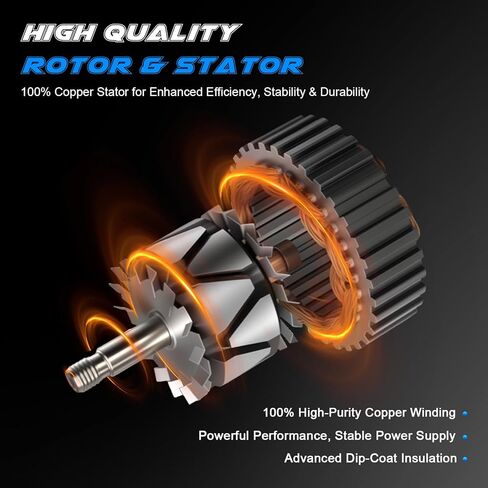New Alternator Replacement for 2000 2001 2002 2003 2004 2005 Chevy Silverado Suburban Astro Tahoe GMC Sierra Yukon Cadillac 4.3 4.8 5.3 6.0L Replace 8247N 10464451 10480326 15755616 19244728 19244731 in Kuwait