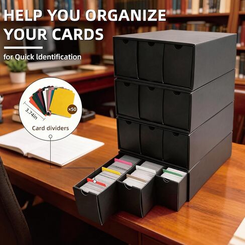 12000+ Large Capacity Trading Card Storage Box, 12-600 CT Card Organizer Box, Waterproof Toploader Storage Case, Bulk Card Collection Holder for TCG MTG Baseball Sports Cards in Saudi Arabia