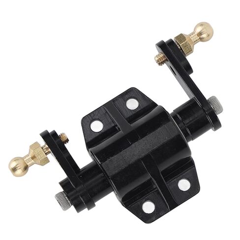 RC Steering Gear Bearing Aluminum Alloy Mount Bracket for Dump Truck, Accurate Control, Convenient Installation, Upgrades Parts for Hobbyists, Black in Kuwait