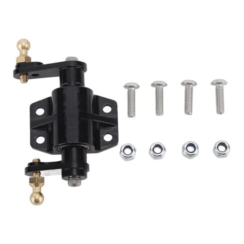 RC Steering Gear Bearing Aluminum Alloy Mount Bracket for Dump Truck, Accurate Control, Convenient Installation, Upgrades Parts for Hobbyists, Black in Kuwait