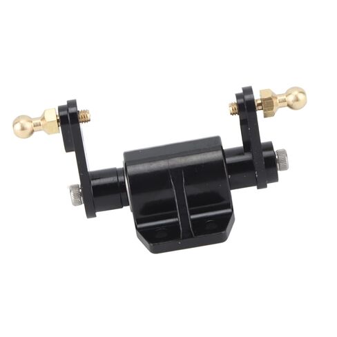 RC Steering Gear Bearing Aluminum Alloy Mount Bracket for Dump Truck, Accurate Control, Convenient Installation, Upgrades Parts for Hobbyists, Black in Kuwait