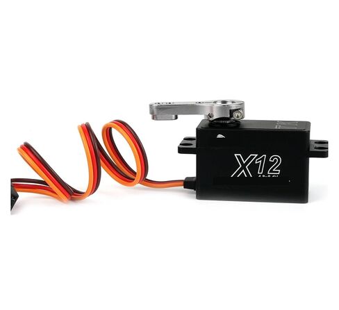X12 Low Profile Coreless Servo 12kg - 25T Digital Gear Full Metal Housing(360 Degree w Arm) in Saudi Arabia