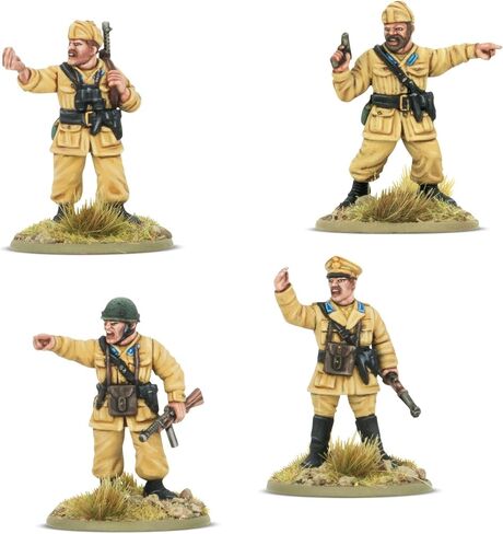 Wargames Delivered - Warlord Games Italian Paracadutisti Platoon Commanders - War Designed Miniature Officers for Realistic Wargaming - Highly Detailed & Unpainted Models in Kuwait