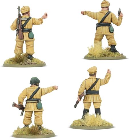 Wargames Delivered - Warlord Games Italian Paracadutisti Platoon Commanders - War Designed Miniature Officers for Realistic Wargaming - Highly Detailed & Unpainted Models in Kuwait