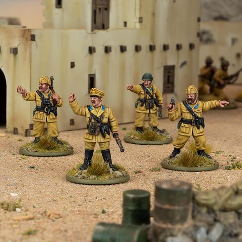 Wargames Delivered - Warlord Games Italian Paracadutisti Platoon Commanders - War Designed Miniature Officers for Realistic Wargaming - Highly Detailed & Unpainted Models in Kuwait