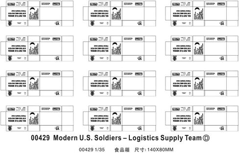 Trumpeter Modern US Soldiers Logistics Supply Team Figure Set, Scale 1/35, 5-Pack in Kuwait