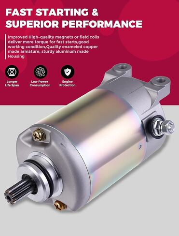 Starter for Honda Elite 250 1985-88/Helix 250 1986-07/Hammerhead BMS Joyner Kandi 250 Go Kart Dune Buggy 31200-KS4-018 35850-MT4-003 31200-KM1-008 in Kuwait