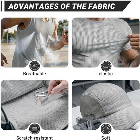 Q&J Fabric Co. 65'' Wide Pro Mesh Medium Weight 1 Yards Jersey Fabric by The Yard Grey, Air Hole Quick Drying Athletic Mesh Fabric Breathable for Sewing T-Shirt Soccer Basketball Uniforms in Saudi Arabia
