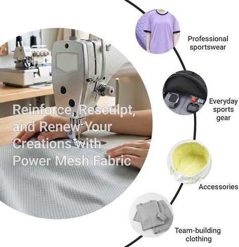 Q&J Fabric Co. 65'' Wide Pro Mesh Medium Weight 1 Yards Jersey Fabric by The Yard Grey, Air Hole Quick Drying Athletic Mesh Fabric Breathable for Sewing T-Shirt Soccer Basketball Uniforms in Saudi Arabia