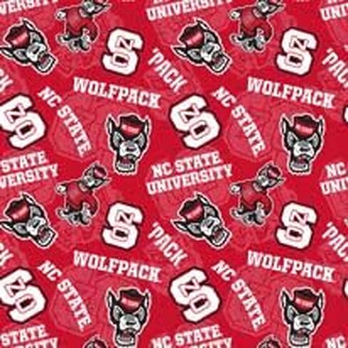 North Carolina State University Wolfpack Fabric – Officially Licensed NC State Cotton Quilting Fabric by Sykel Enterprises, Precut Yardage for Sewing & Crafts Tone on Tone in Kuwait