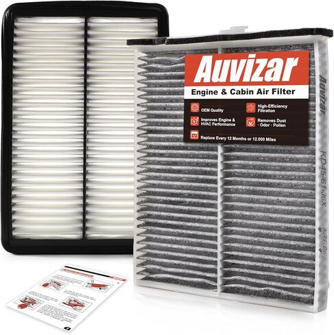 Engine & Cabin Air Filter Kit for CX-5 2013–2024, Mazda 3 2014–2018, Mazda 6 2014–2021, 2.0L/2.5L Gas, Replace PE07133A0A & KD45-61-J6X, Not for Turbo in Saudi Arabia