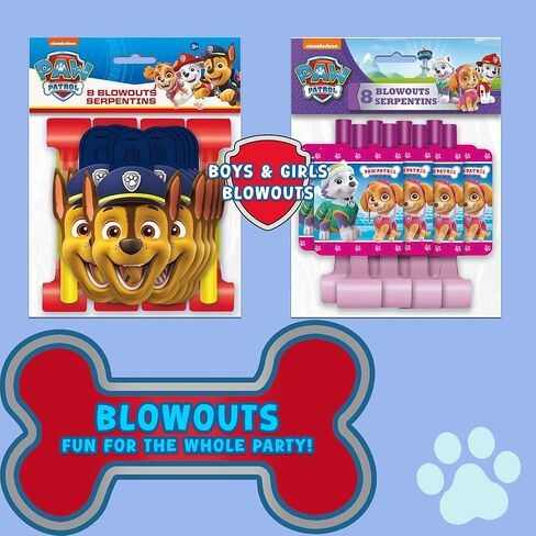 Unique Paw Patrol Party Favors | Blowouts Set | Serves 16 | Officially Licensed | Party Blowouts Mixed Designs | Kids Birthday Party Favors, Classroom Celebrations, Party Games in Kuwait