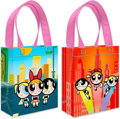 Powerpuff Girls Party Favor Bags Set – 24 Pack of 8" Goodie Bags for Kids Bulk Reusable Mini Totes | Powerpuff Girls Birthday Party Supplies in Saudi Arabia